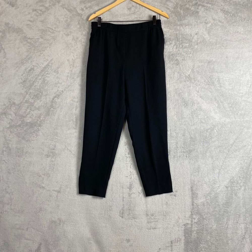 Anthropologie The Essential Pull On Trouser‎ Black Elastic Waist Pant Size 4